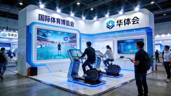 华体会亮相国际体育博览会前沿数字化体育展区互动展位